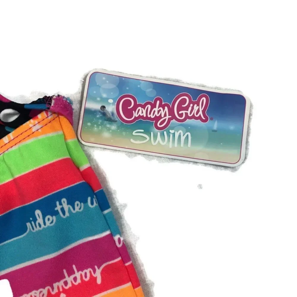 Brand New Candy Girl XS 4-5‎ Bikini Top Day Glow